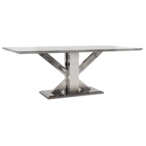 Tinley Rectangular 1800mm Marble Dining Table In Milan Grey