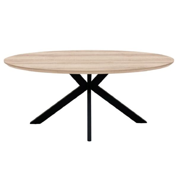 Malone Wooden Oval Dining Table In Oak