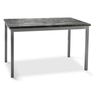 Ruston Large Gloss Dining Table In Grey Marble Effect