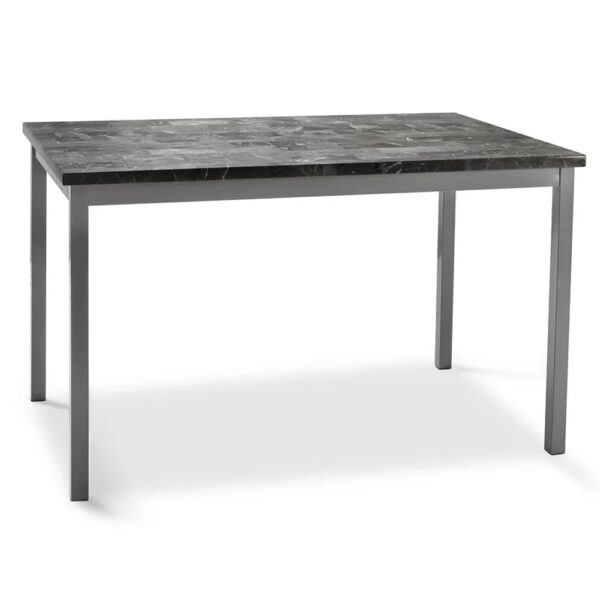 Ruston Large Gloss Dining Table In Grey Marble Effect