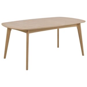 Marta Wooden Rectangular Dining Table In White Oak
